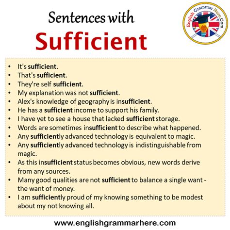 sufficient in English .